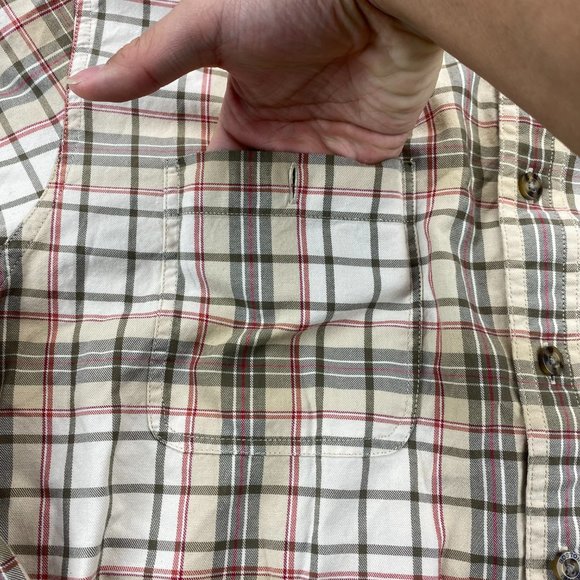 Boston Traders Shirt Men Extra Large XL Brown Red Plaid Button Up Casual Flannel - Picture 3 of 10